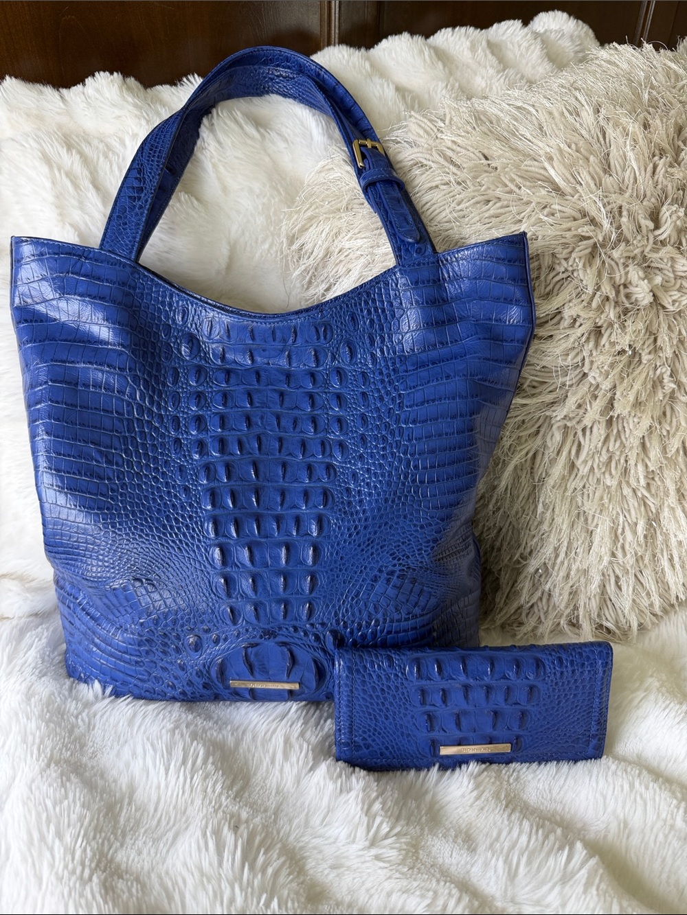 Brahmin Blue Arden road tote